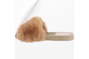 Givana Fluffy muiltjes - slippers camel 39