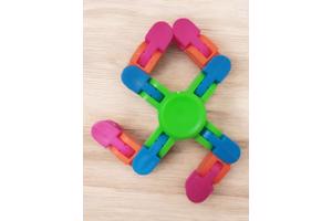 Flexibele Fidget Spinner groen meerkleurig