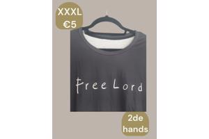 Heren T-Shirt Free Lord grijs XXXL