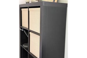 Mooie open Ikea (boeken)kast, zwart