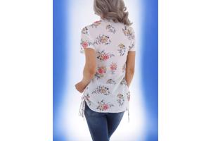 Metrofive bloemen tuniek shirt wit S/36