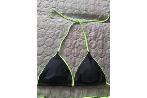 Bikini neon groen zwart L