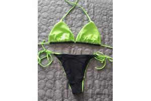 Bikini neon groen zwart L