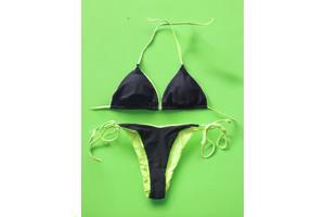 Bikini neon groen zwart L