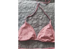 Tweedelige bikini oudroze stippel L