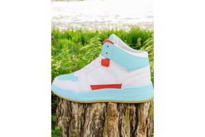 Hoge sneakers blauw rood 39