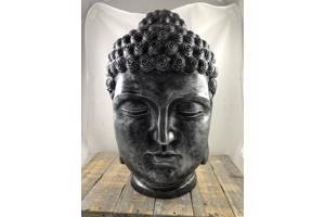 Boeddha hoofd, Indonesisch, grijs-zilver