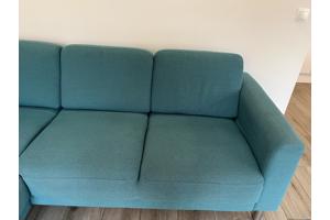 Nette stoffen hoekbank