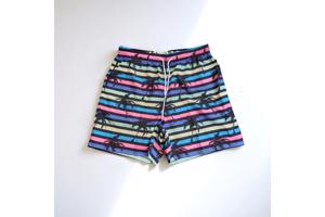 Zwembroek - short meerkleurig met palmbomen XXL