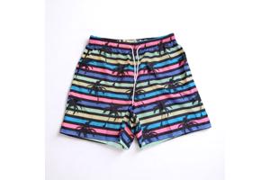 Zwembroek - short meerkleurig met palmbomen XXL