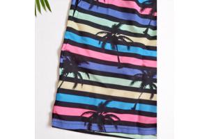 Zwembroek - short meerkleurig met palmbomen XXL