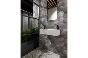 Cifre ceramica moon grey handvorm en visgraat tegel 7,5x30