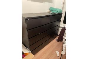 Zwarte Ikea ladekasten 2x