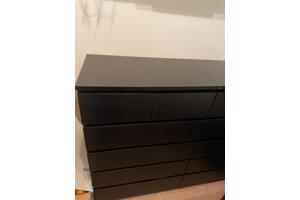 Zwarte Ikea ladekasten 2x
