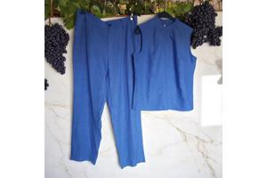 2 delig broekpak blauw XXL