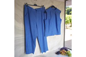 2 delig broekpak blauw XXL