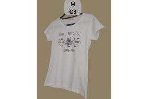 Glo-Story strak t-shirt cutest pie wit M