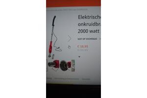 te koop z.g.a.n.  varo elektrische onkruidbrander  2000 watt