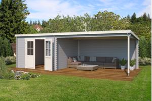 Blokhut met overkapping St. Louis 681x292 Onbehandeld vuren