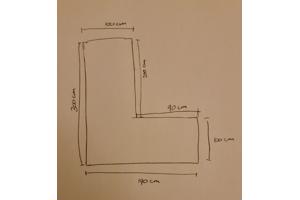 Gebruikte grote hoekbank