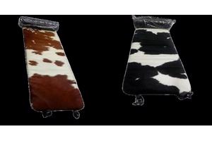 Reserve matras voor chaise longue pony rolkussen van leer