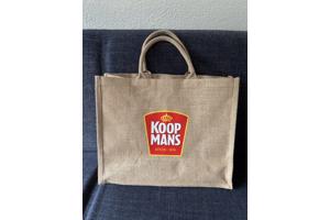 Jute shopper met lussen Koopmans nieuw tas
