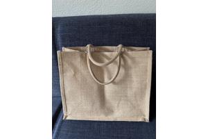 Jute shopper met lussen Koopmans nieuw tas