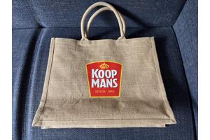 Jute shopper met lussen Koopmans nieuw tas