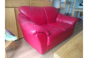 Comfortabele rode leren bank