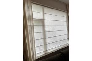 Mooi vouwgordijn gebroken wit