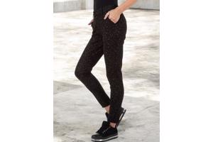 Drole de Copine stretchy zachte sterren broek zwart S