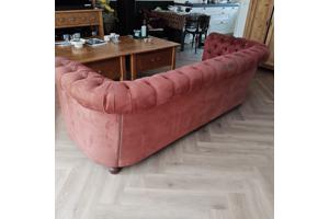 3 zits bank Chesterfield alcantara rood