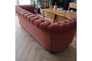 3 zits bank Chesterfield alcantara rood