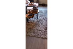 Grijs met ecru vloerkleed
