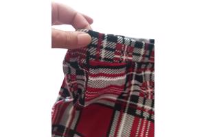 Stretchy broek geruit rood XL