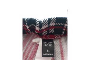 Stretchy broek geruit rood XL