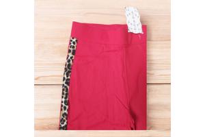 Fashion stevige legging panterprint rood S/M 36/38