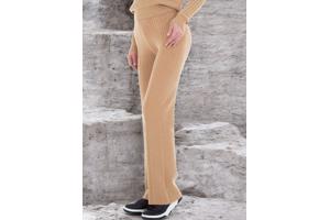 JCL stoffen broek hoge taille beige one size XS-L