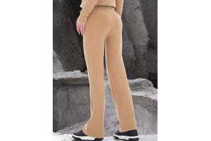 JCL stoffen broek hoge taille beige one size XS-L