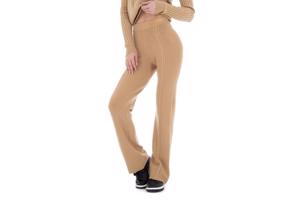 JCL stoffen broek hoge taille beige one size XS-L