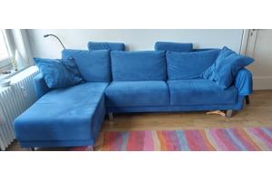 Drie zits bank, rechts met beensteun element