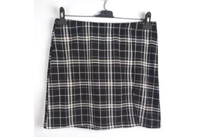 stretchy rok zwart wit geruit M