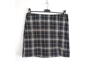 stretchy rok zwart wit geruit M