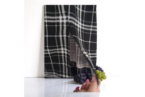 stretchy rok zwart wit geruit M