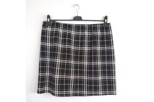 stretchy rok zwart wit geruit M
