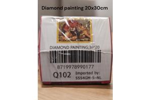 Diamond Painting set Leeuw met welpen 20x30cm