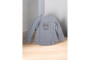 Seagull longsleeve t-shirt grijs vlinder glitter 158/164