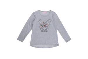 Seagull longsleeve t-shirt grijs vlinder glitter 158/164