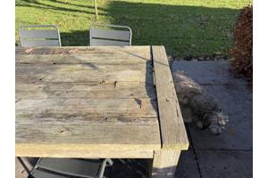 Teak tafel 350 x 100 cm