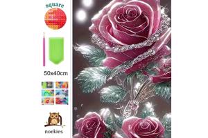 nr 13 Diamond Painting rozen 50x40cm (vierkant)